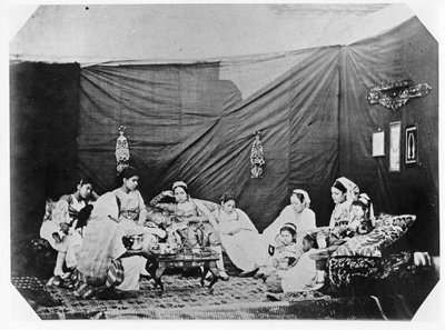 Women in Algiers, c.1860 by Jacques Antoine Moulin